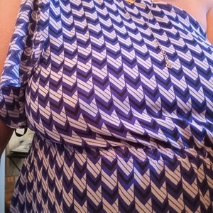 One shoulder split sleeve knee dress